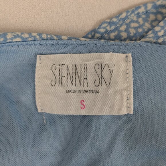 Sienna Sky Blue and White Print Dress - Picture 7 of 9